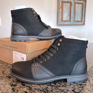 Reserved footwear black lace boot NIB 10